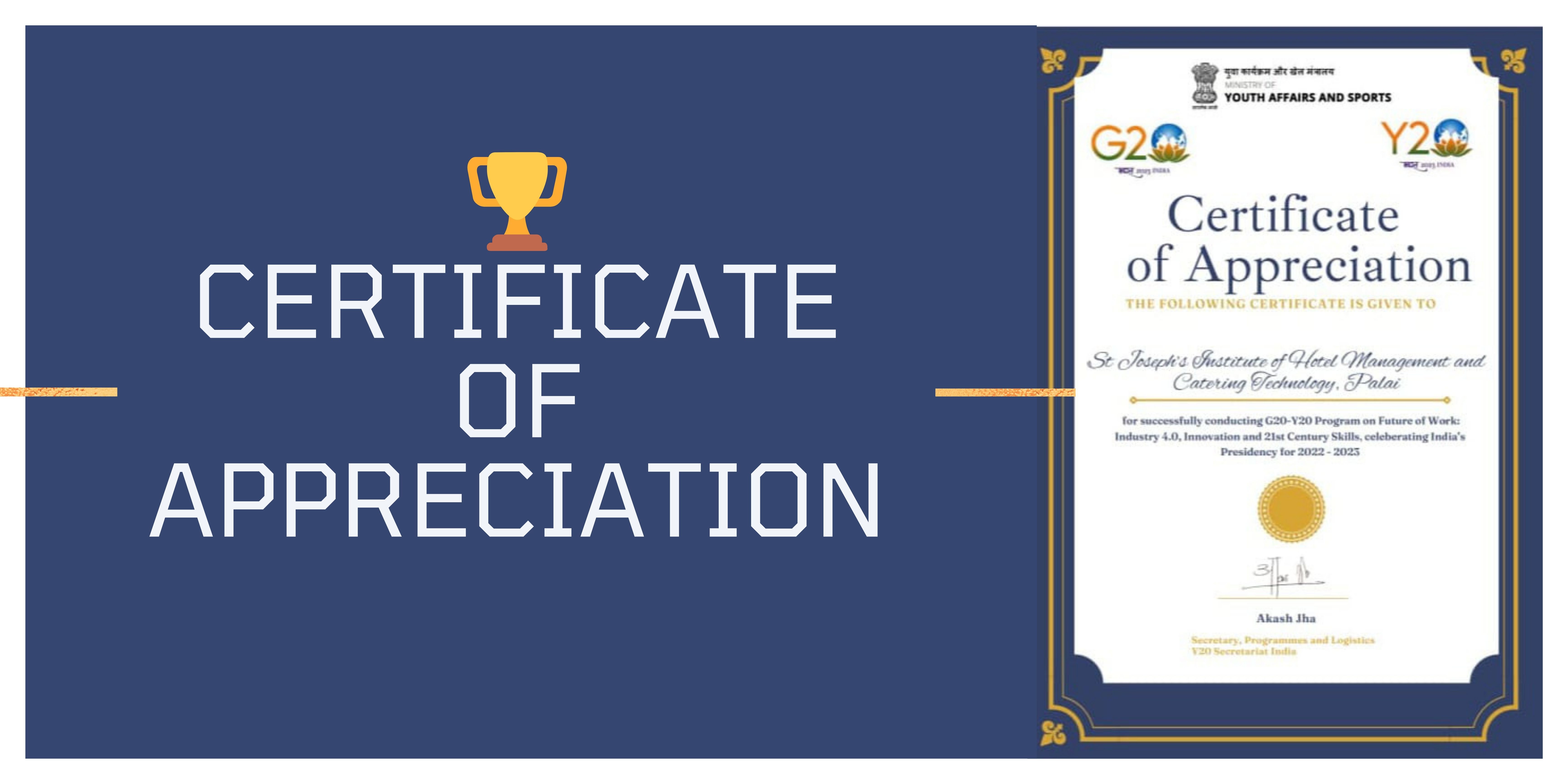 🏆 Certificate of Appreciation